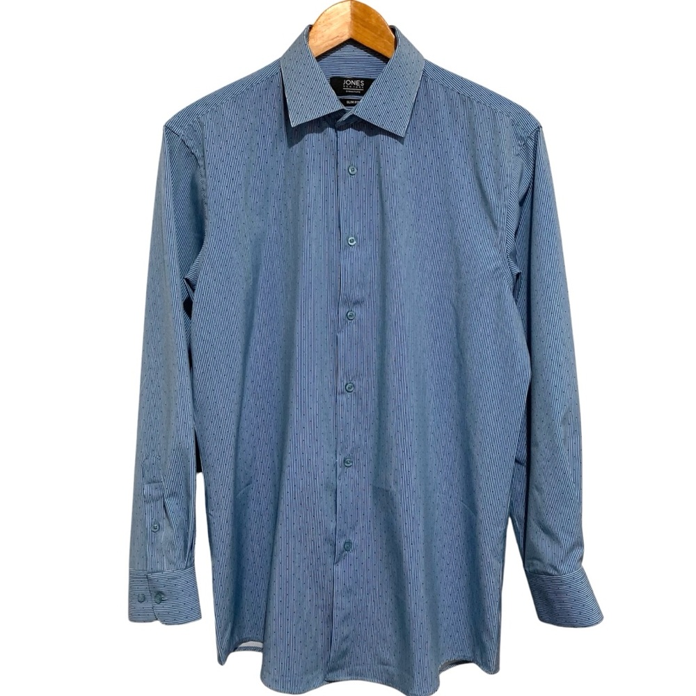 Jones New York Signature Slim Fit Dress Shirt Medium NWT Business Casual Office